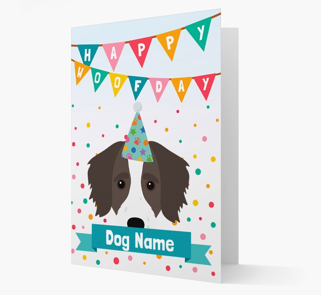 Personalised Card 'Happy Woofday {dogsName}' with {breedCommonName} Icon