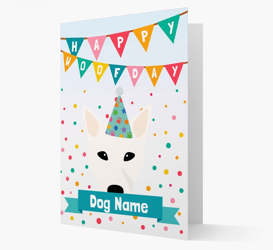 Personalised Card 'Happy Woofday {dogsName}' with {breedCommonName} Icon