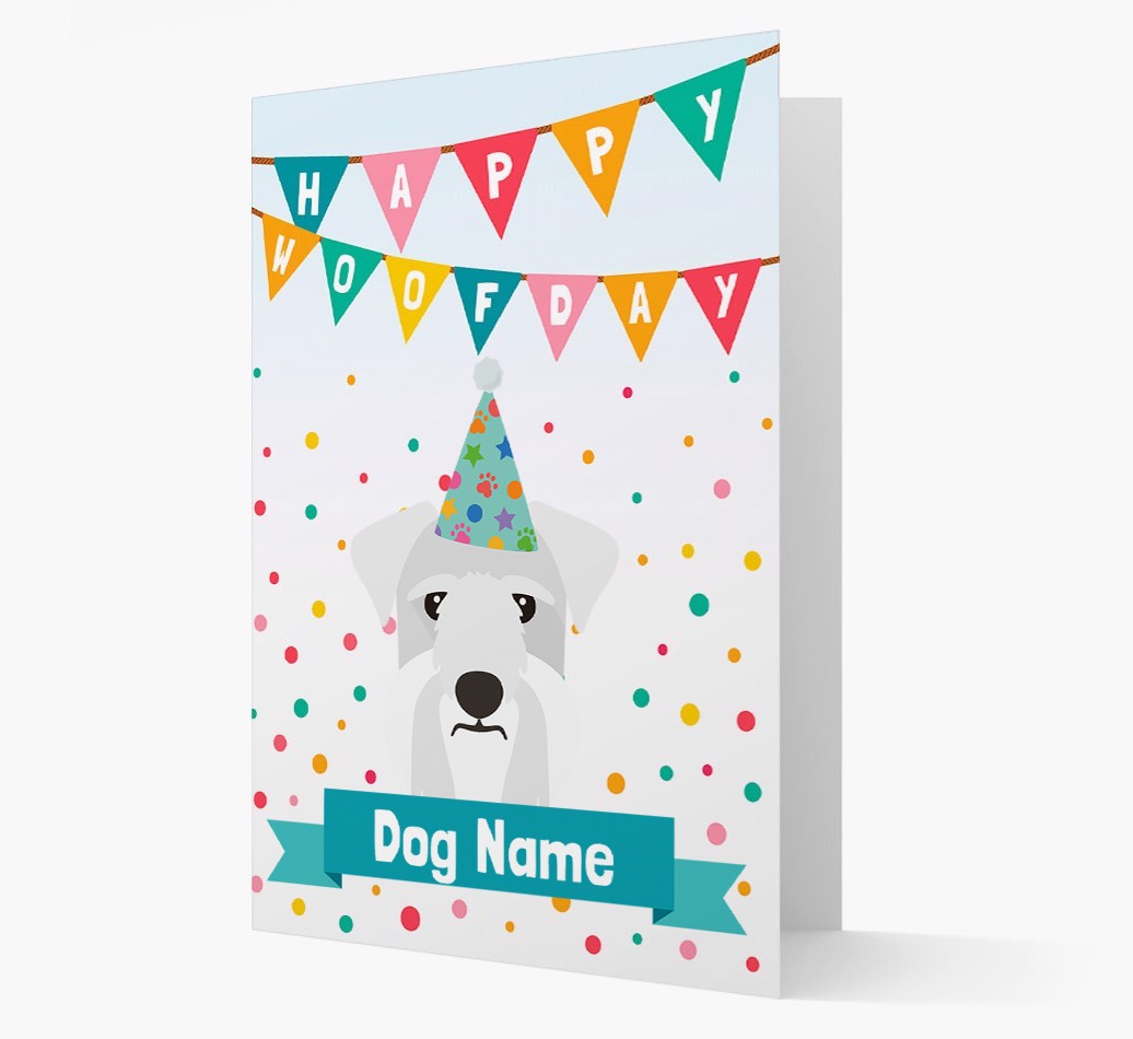 Personalised Card 'Happy Woofday {dogsName}' with {breedCommonName} Icon