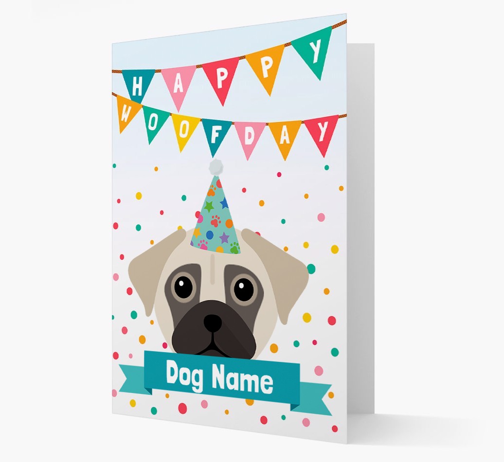 Personalised Card 'Happy Woofday {dogsName}' with {breedCommonName} Icon
