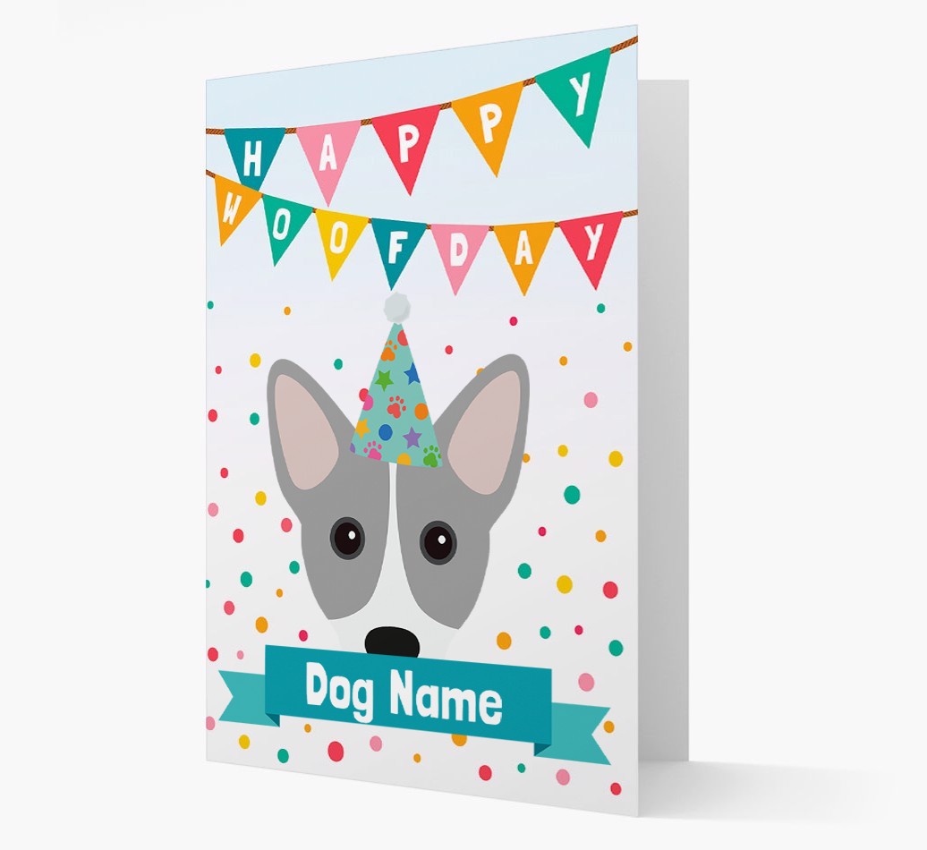 Personalised Card 'Happy Woofday {dogsName}' with {breedCommonName} Icon