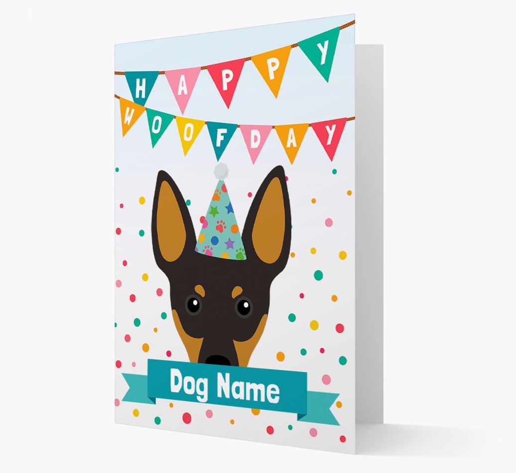 Personalised Card 'Happy Woofday {dogsName}' with {breedCommonName} Icon