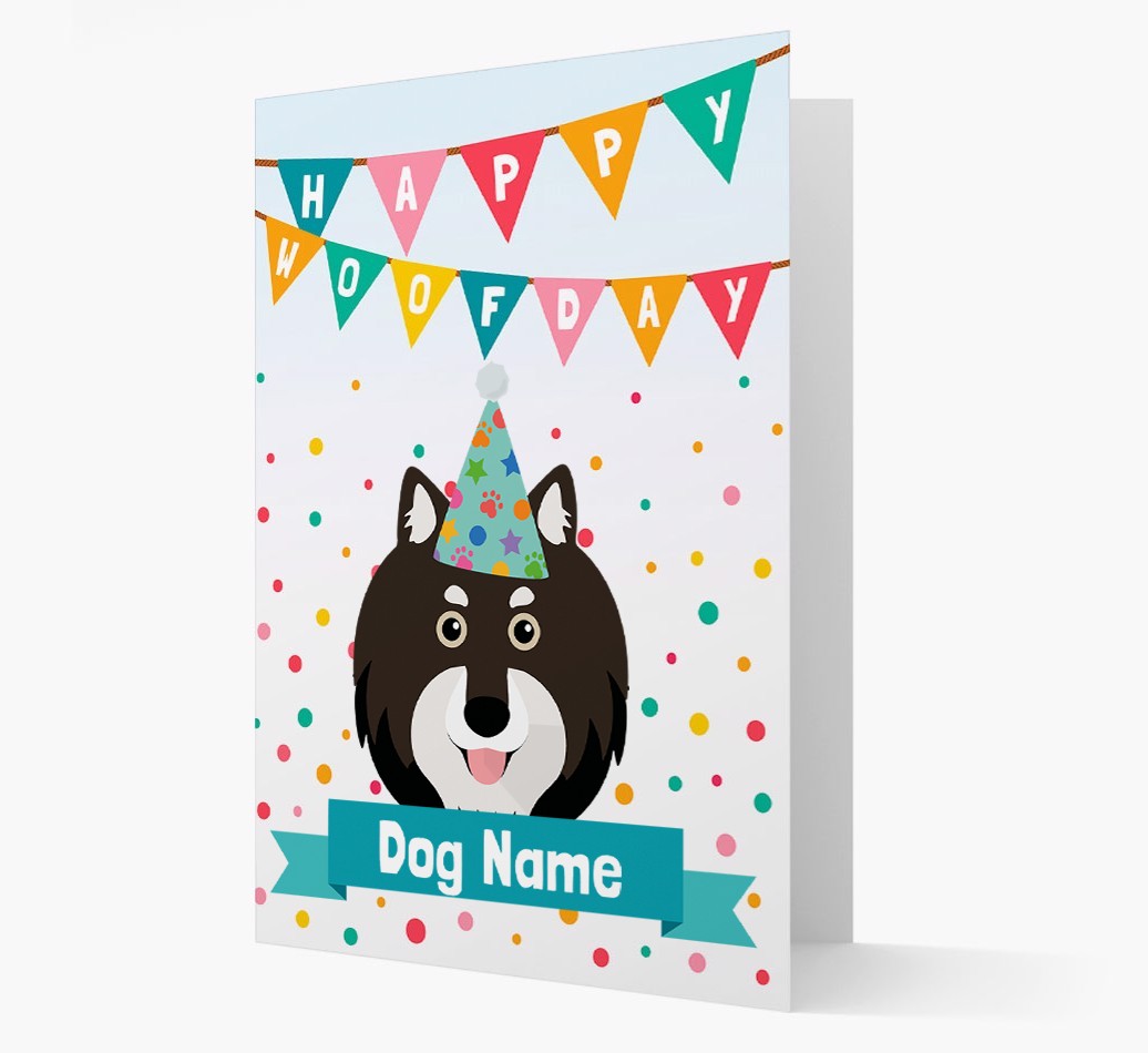 Personalised Card 'Happy Woofday {dogsName}' with {breedCommonName} Icon