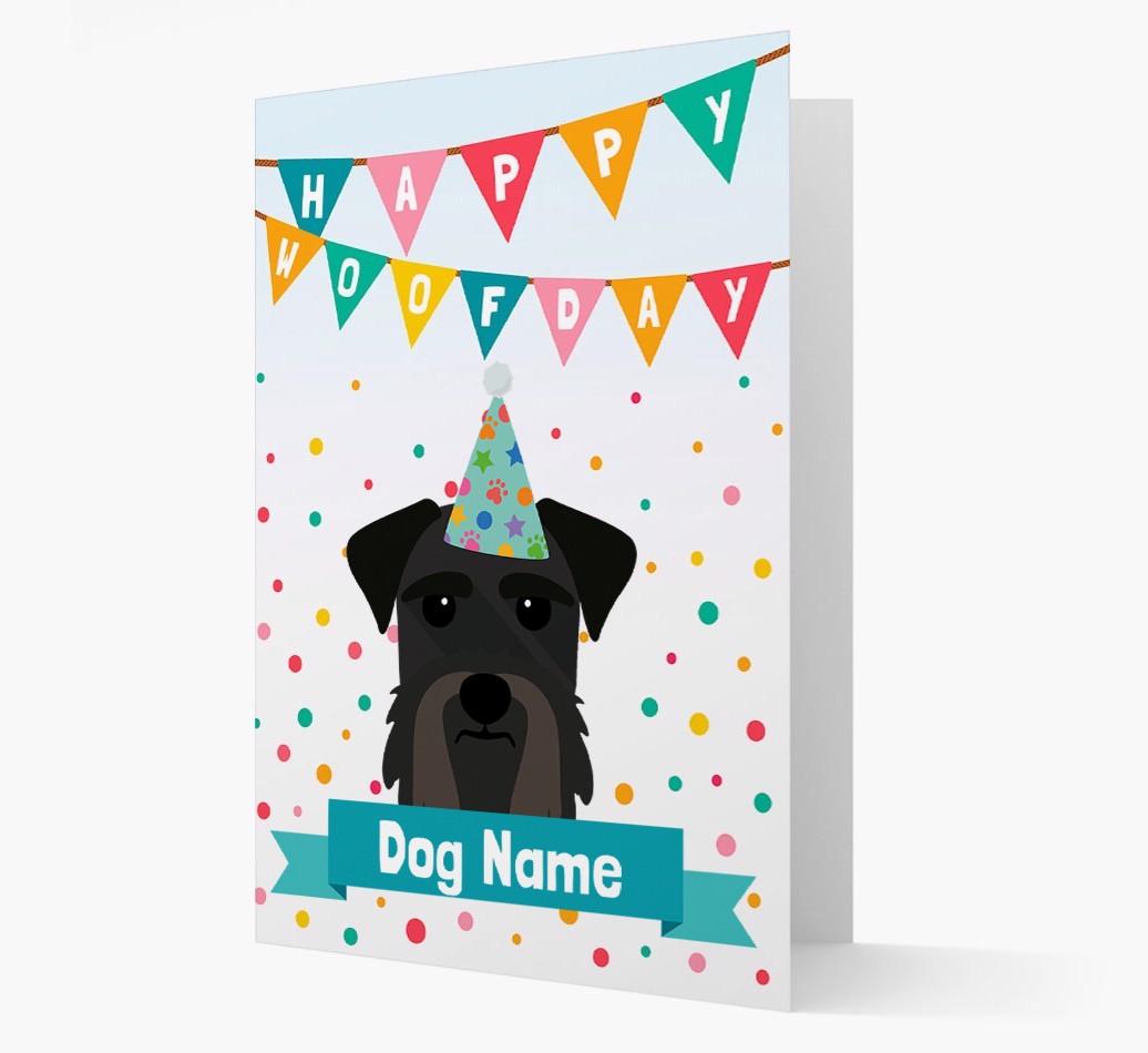 Personalised Card 'Happy Woofday {dogsName}' with {breedCommonName} Icon