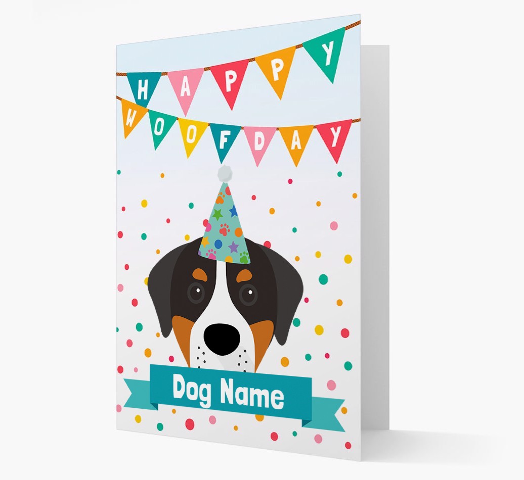 Personalised Card 'Happy Woofday {dogsName}' with {breedCommonName} Icon