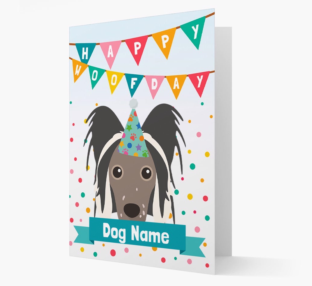 Personalised Card 'Happy Woofday {dogsName}' with {breedCommonName} Icon