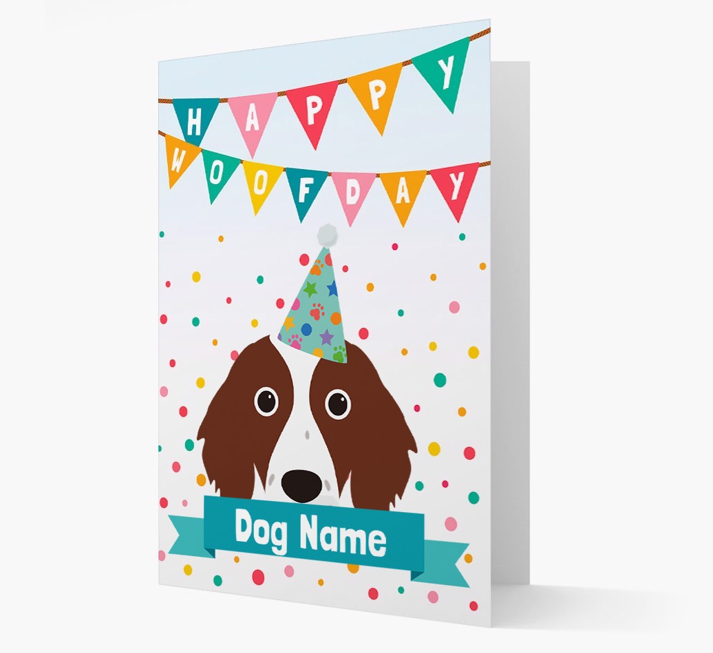 Personalised Card 'Happy Woofday {dogsName}' with {breedCommonName} Icon