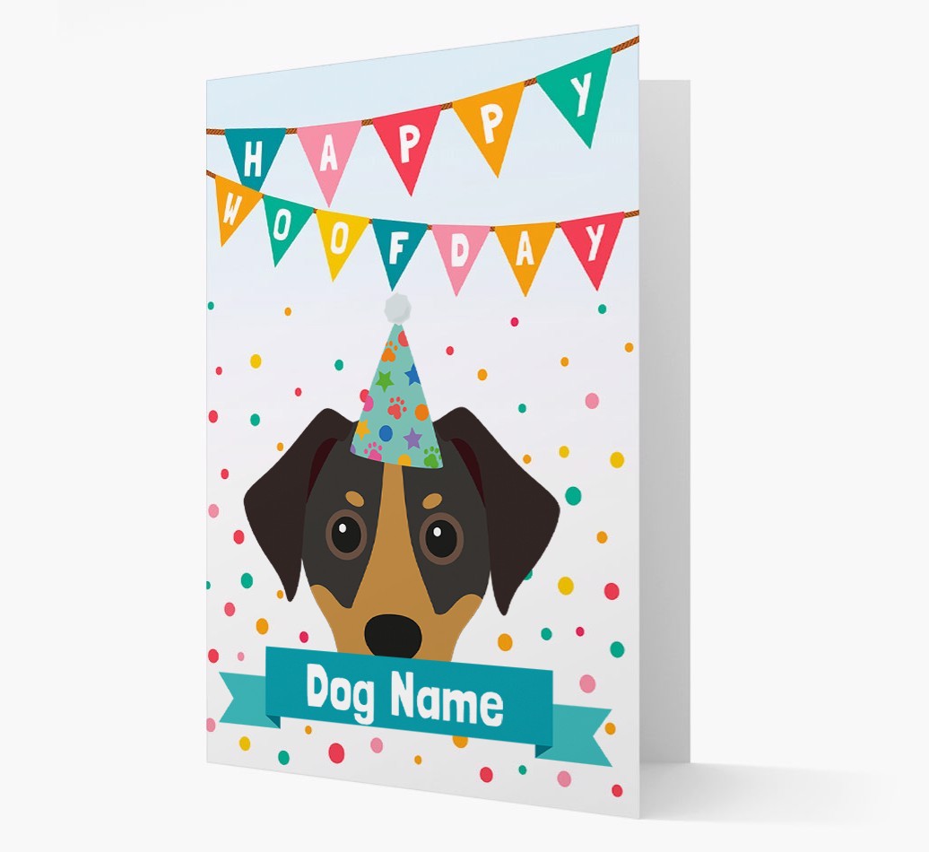 Personalised Card 'Happy Woofday {dogsName}' with {breedCommonName} Icon