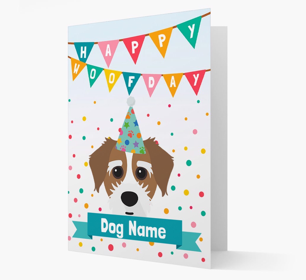 Personalised Card 'Happy Woofday {dogsName}' with {breedCommonName} Icon