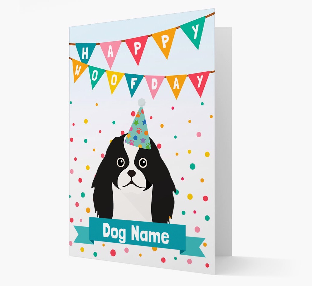 Personalised Card 'Happy Woofday {dogsName}' with {breedCommonName} Icon