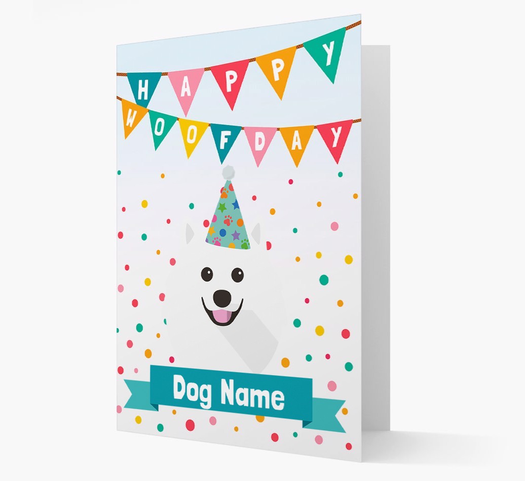 Personalised Card 'Happy Woofday {dogsName}' with {breedCommonName} Icon