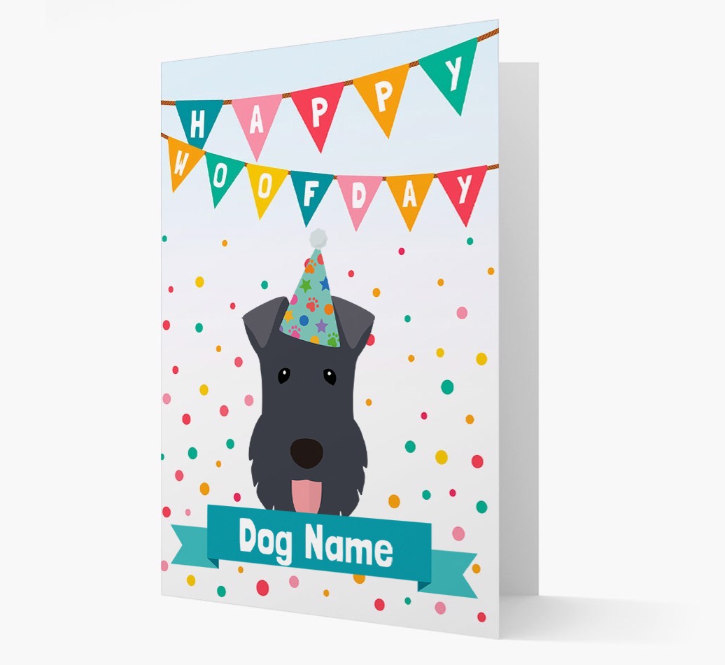 Personalised Card 'Happy Woofday {dogsName}' with {breedCommonName} Icon