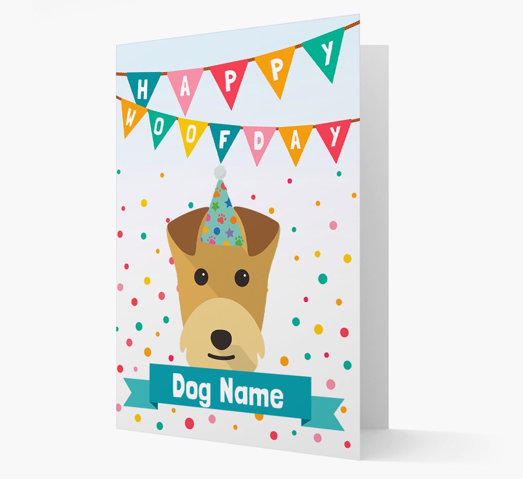 Personalised Card 'Happy Woofday {dogsName}' with {breedCommonName} Icon