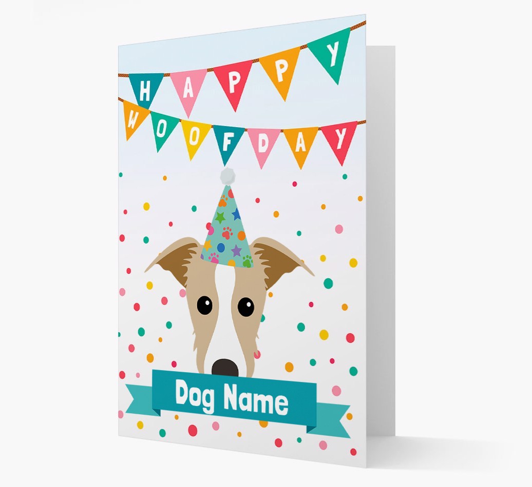 Personalised Card 'Happy Woofday {dogsName}' with {breedCommonName} Icon
