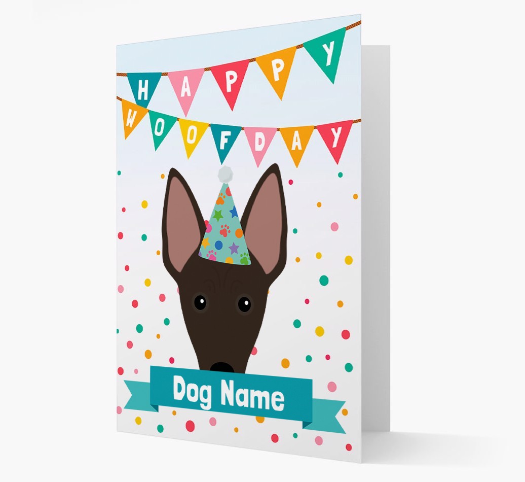 Personalised Card 'Happy Woofday {dogsName}' with {breedCommonName} Icon