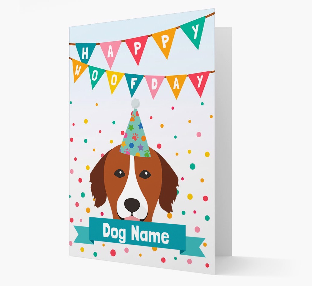 Personalised Card 'Happy Woofday {dogsName}' with {breedCommonName} Icon