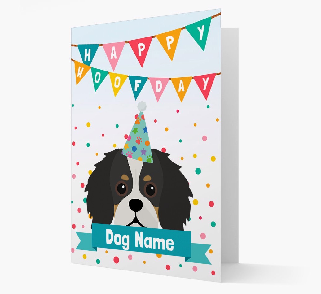 Personalised Card 'Happy Woofday {dogsName}' with {breedCommonName} Icon
