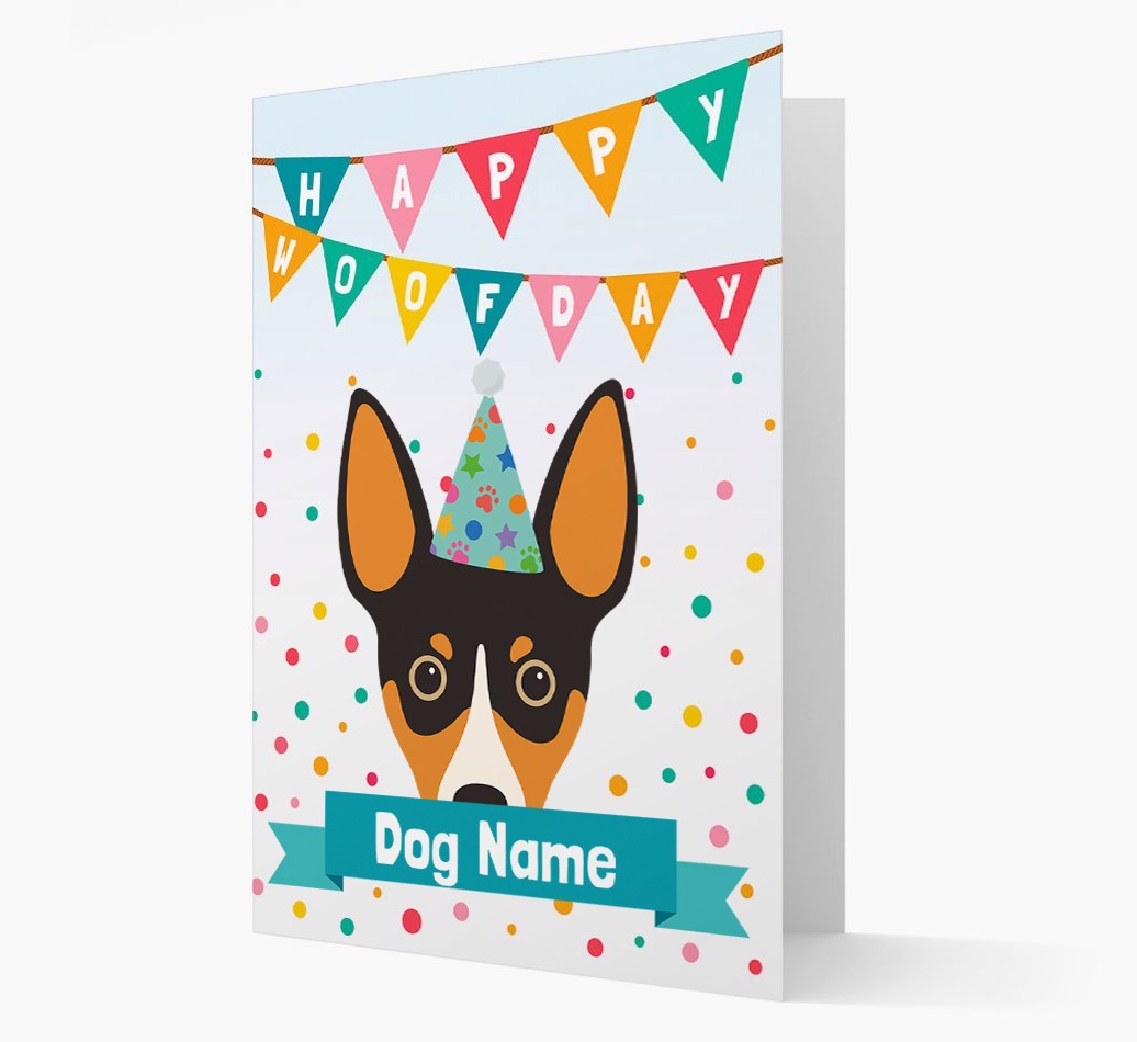 Personalised Card 'Happy Woofday {dogsName}' with {breedCommonName} Icon