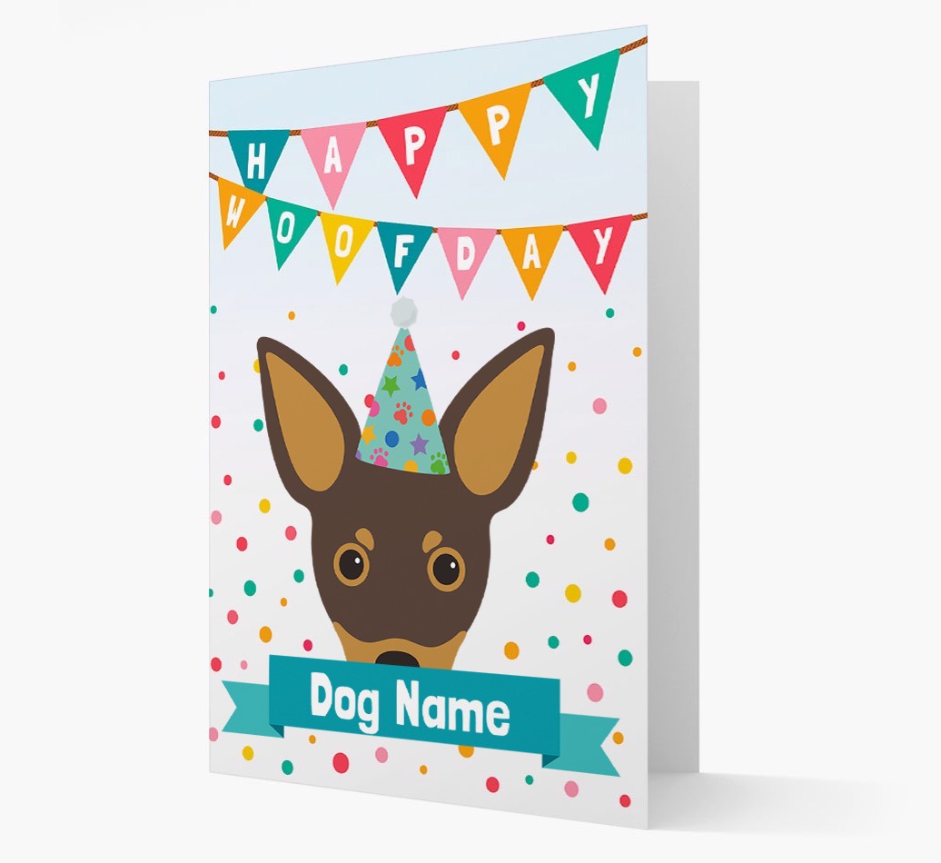 Personalised Card 'Happy Woofday {dogsName}' with {breedCommonName} Icon