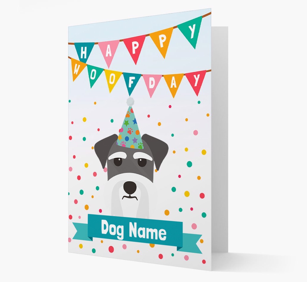 Personalised Card 'Happy Woofday {dogsName}' with {breedCommonName} Icon