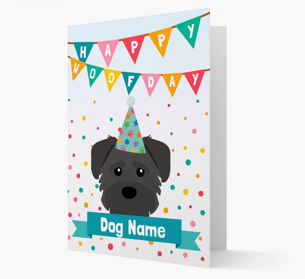 Personalised Card 'Happy Woofday {dogsName}' with {breedCommonName} Icon