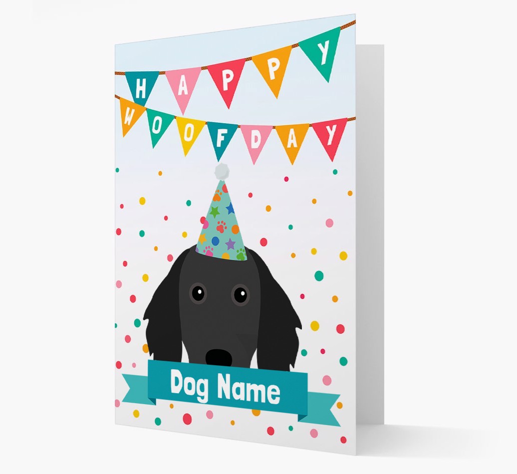 Personalized Card 'Happy Woofday {dogsName}' with {breedCommonName} Icon