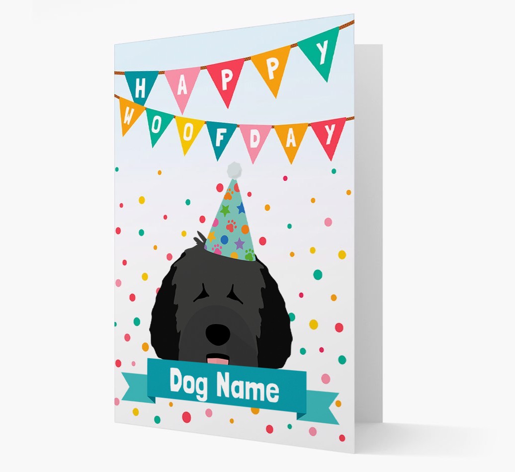 Personalised Card 'Happy Woofday {dogsName}' with {breedCommonName} Icon