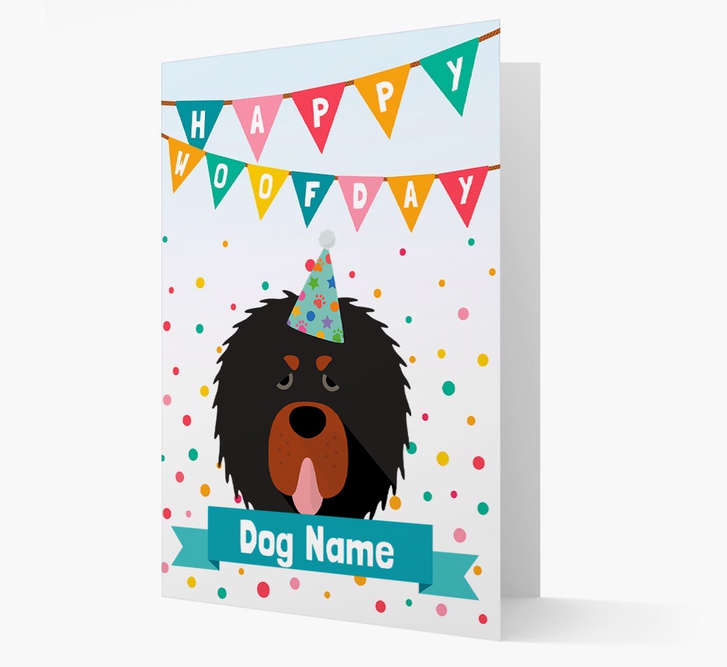 Personalised Card 'Happy Woofday {dogsName}' with {breedCommonName} Icon
