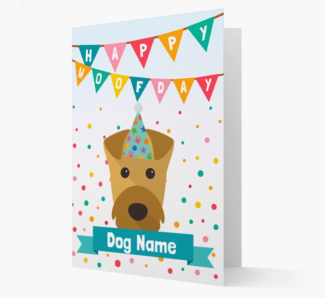 Personalised Card 'Happy Woofday {dogsName}' with {breedCommonName} Icon