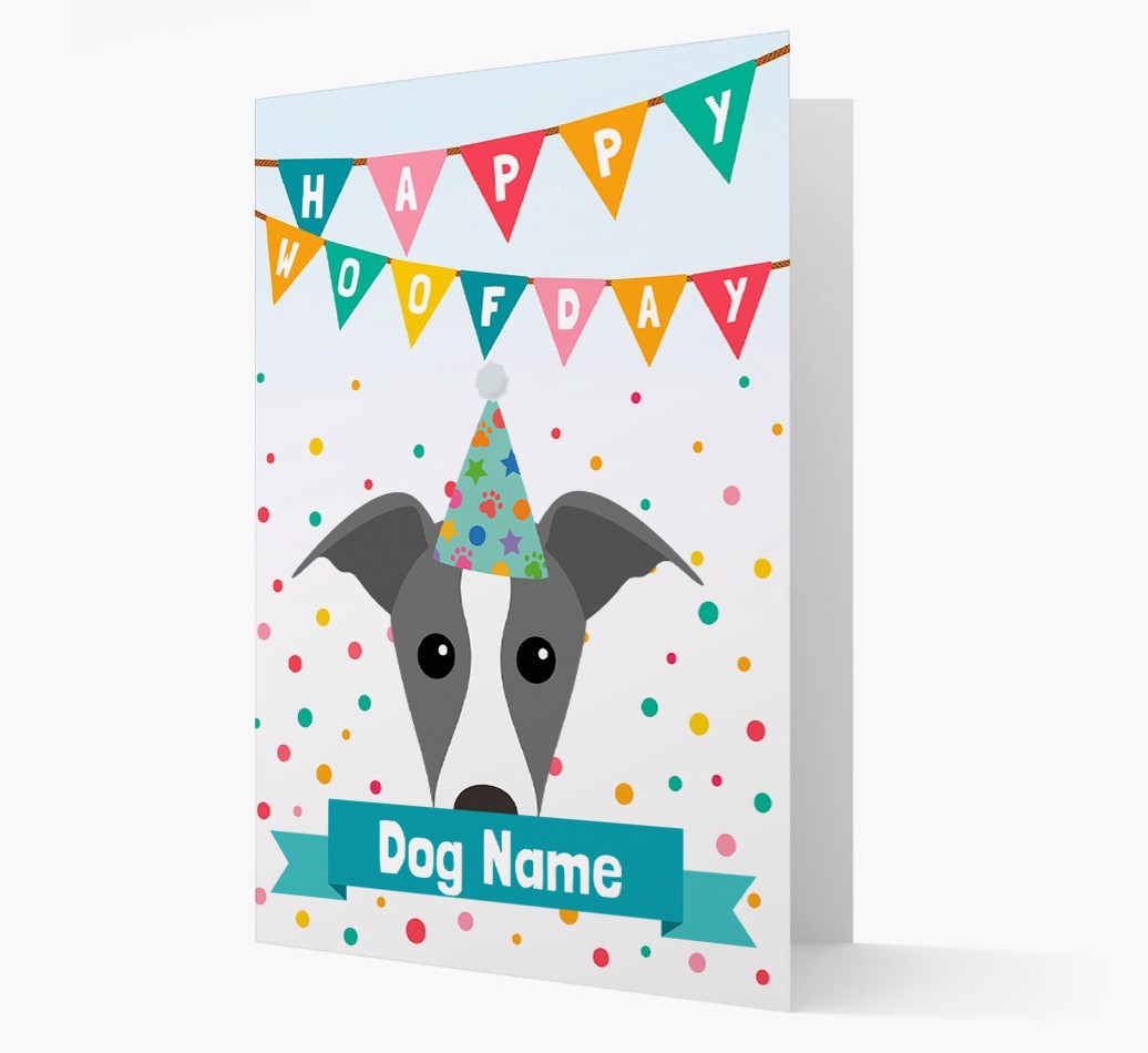 Personalised Card 'Happy Woofday {dogsName}' with {breedCommonName} Icon