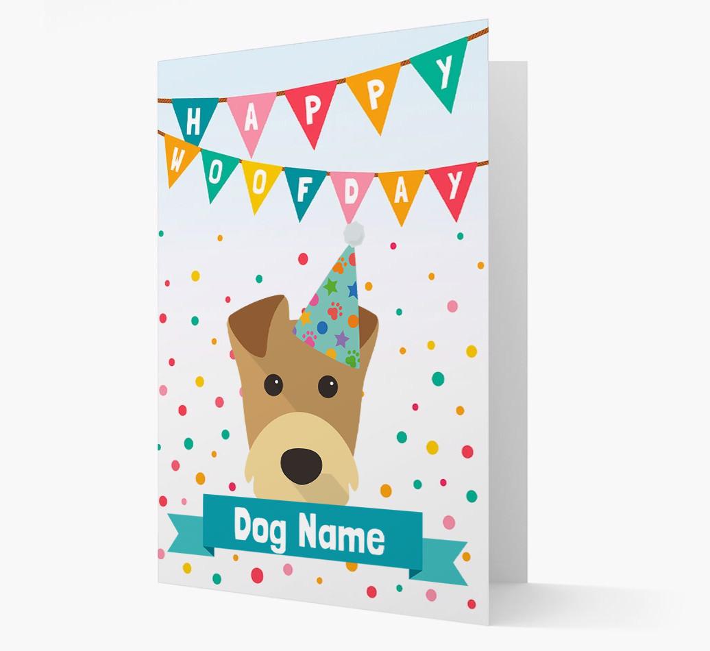 Personalized Card 'Happy Woofday {dogsName}' with {breedCommonName} Icon