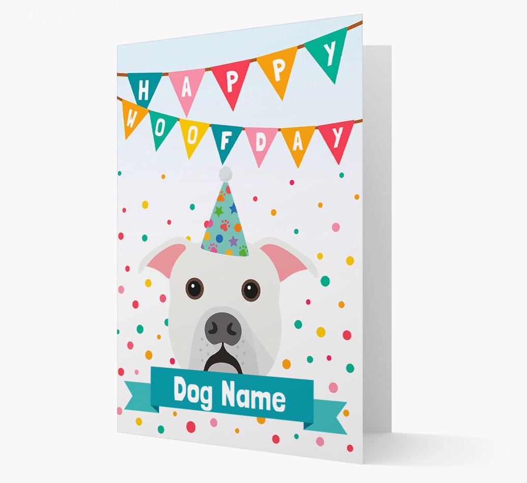 Personalized Card 'Happy Woofday {dogsName}' with {breedCommonName} Icon
