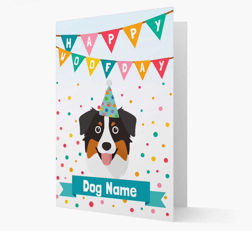 Personalized Card 'Happy Woofday {dogsName}' with {breedCommonName} Icon