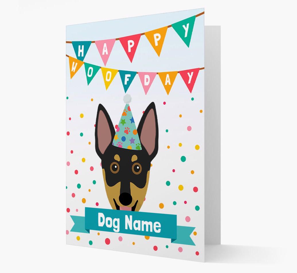 Personalized Card 'Happy Woofday {dogsName}' with {breedCommonName} Icon