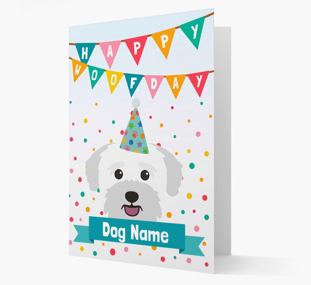 Personalized Card 'Happy Woofday {dogsName}' with {breedCommonName} Icon