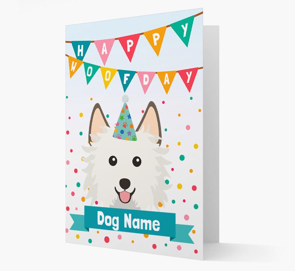 Personalized Card 'Happy Woofday {dogsName}' with {breedCommonName} Icon