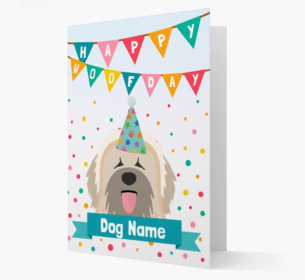 Personalized Card 'Happy Woofday {dogsName}' with {breedCommonName} Icon