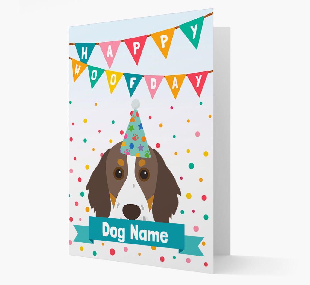 Personalized Card 'Happy Woofday {dogsName}' with {breedCommonName} Icon