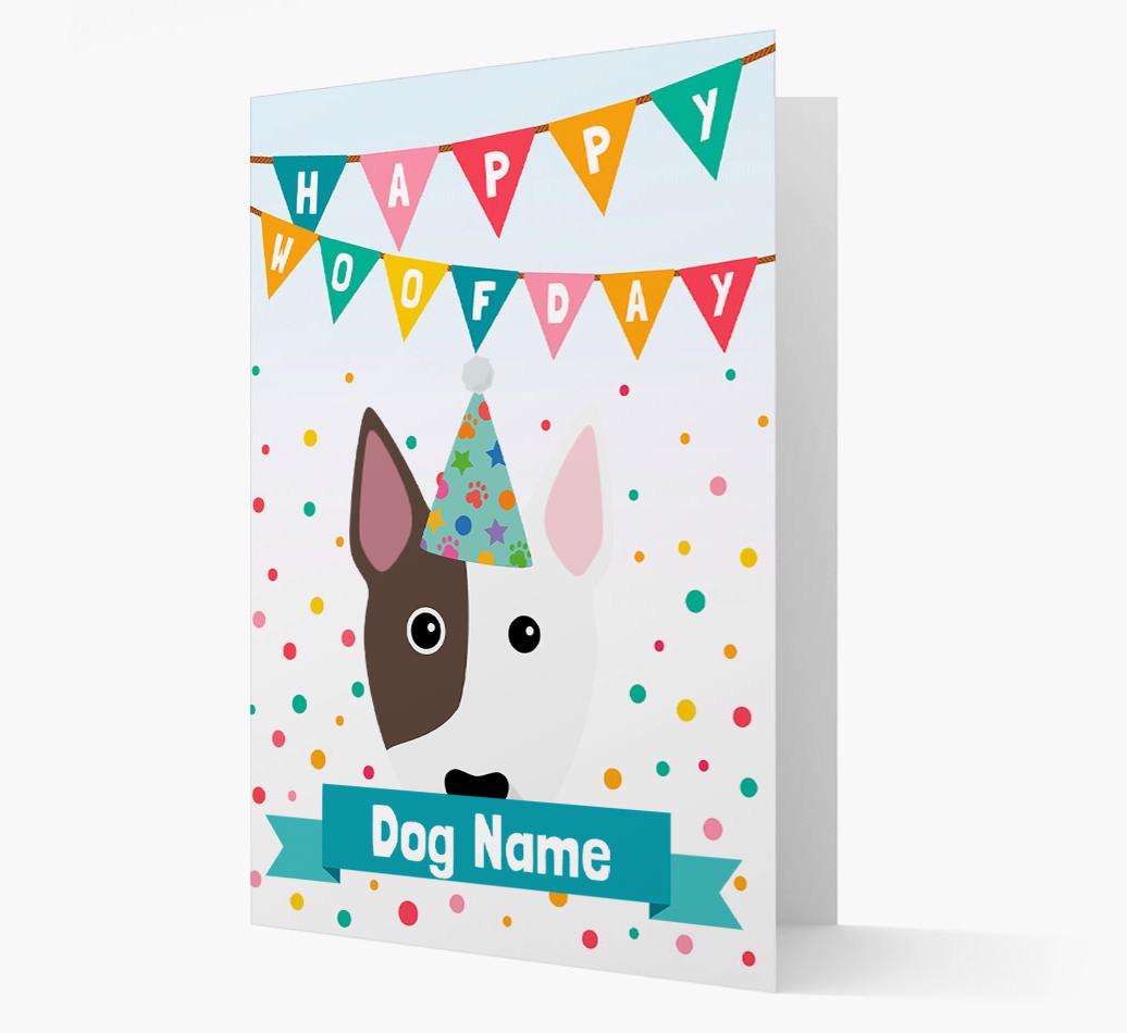 Personalized Card 'Happy Woofday {dogsName}' with {breedCommonName} Icon