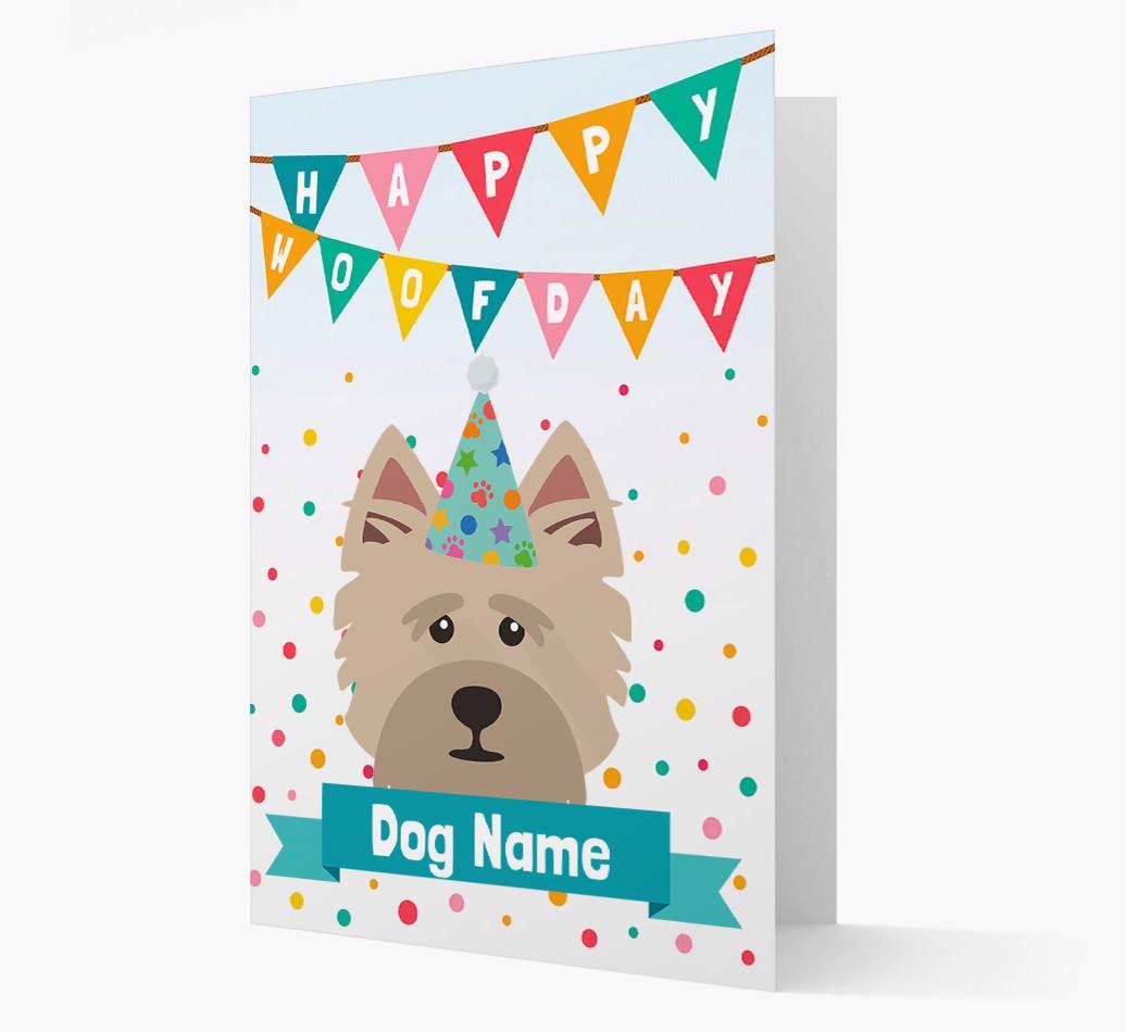 Personalized Card 'Happy Woofday {dogsName}' with {breedCommonName} Icon