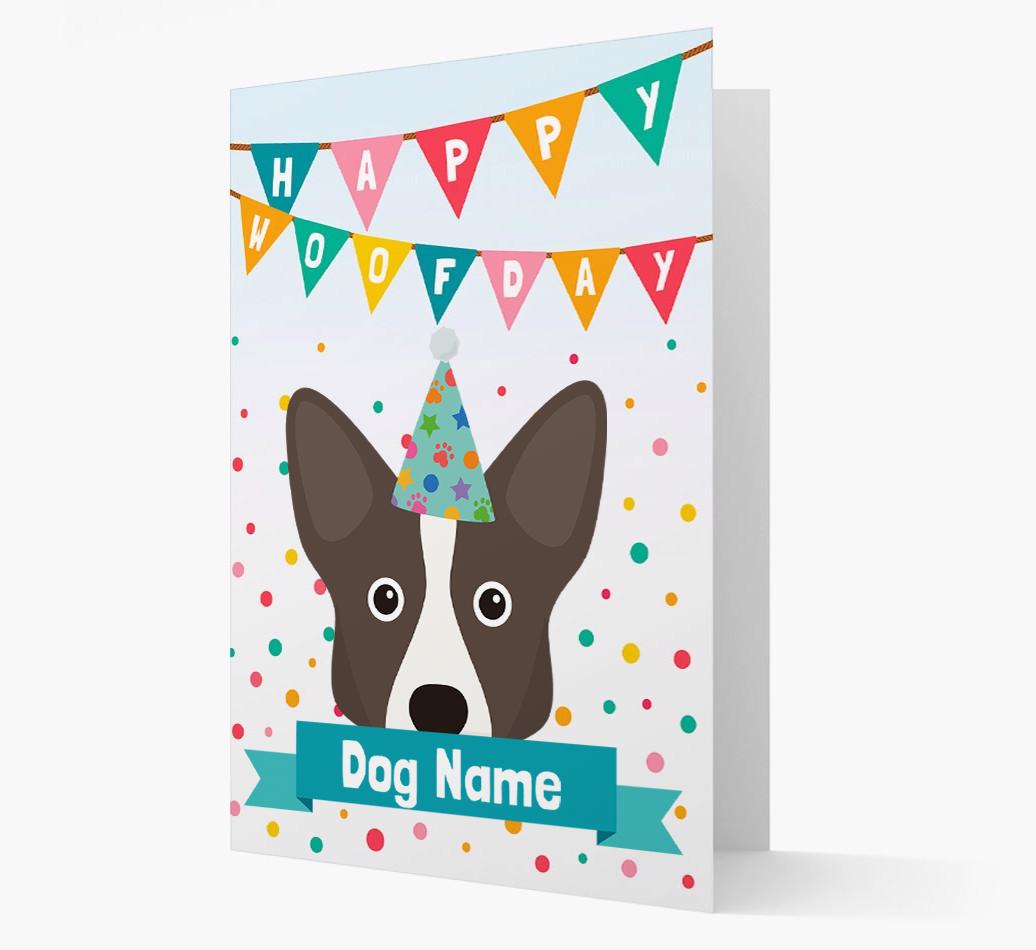 Personalized Card 'Happy Woofday {dogsName}' with {breedCommonName} Icon