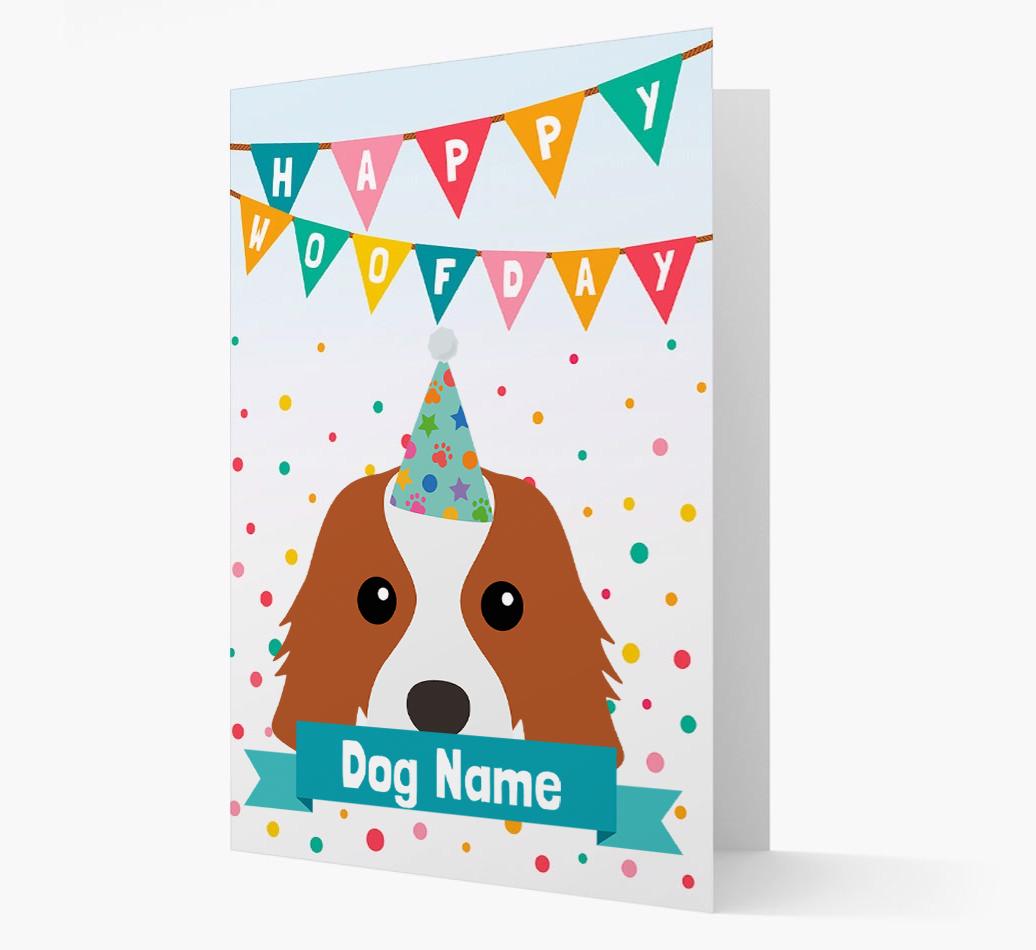 Personalized Card 'Happy Woofday {dogsName}' with {breedCommonName} Icon