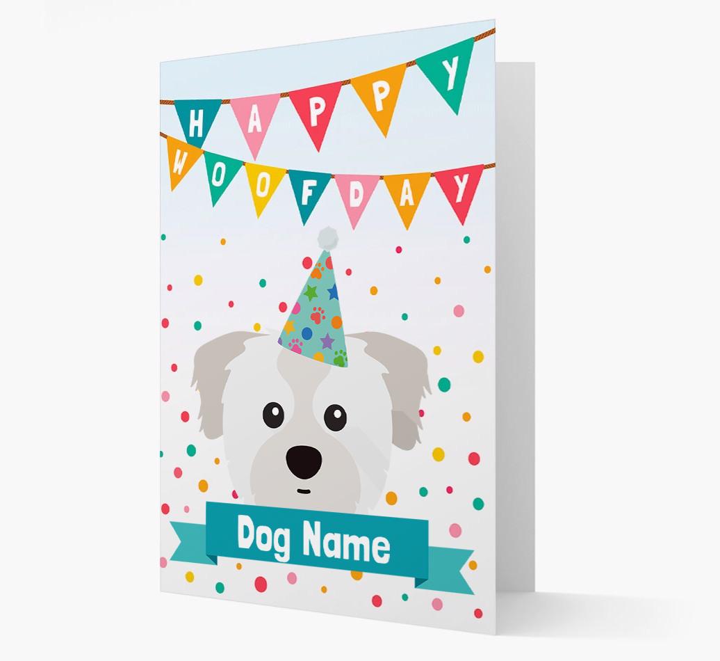 Personalized Card 'Happy Woofday {dogsName}' with {breedCommonName} Icon