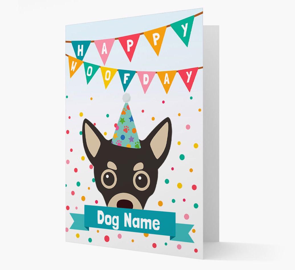 Personalized Card 'Happy Woofday {dogsName}' with {breedCommonName} Icon