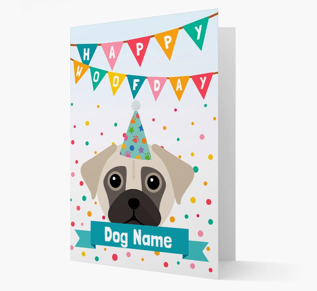Personalized Card 'Happy Woofday {dogsName}' with {breedCommonName} Icon