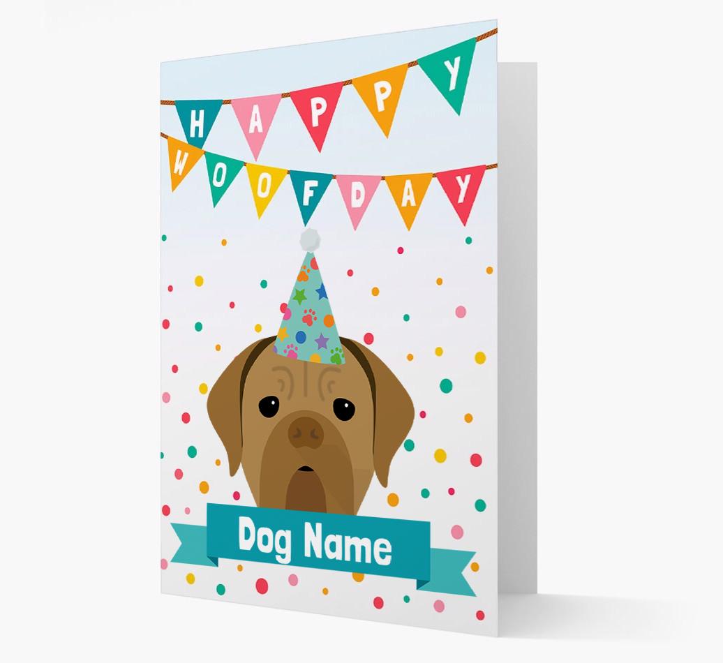 Personalized Card 'Happy Woofday {dogsName}' with {breedCommonName} Icon