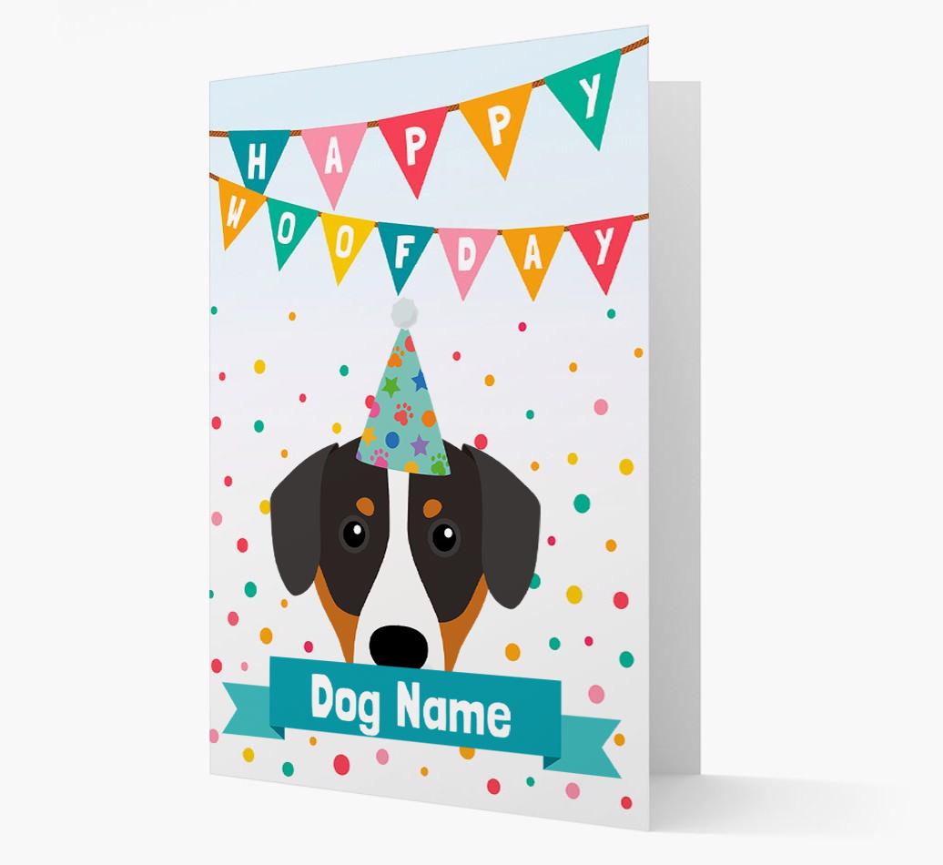 Personalized Card 'Happy Woofday {dogsName}' with {breedCommonName} Icon