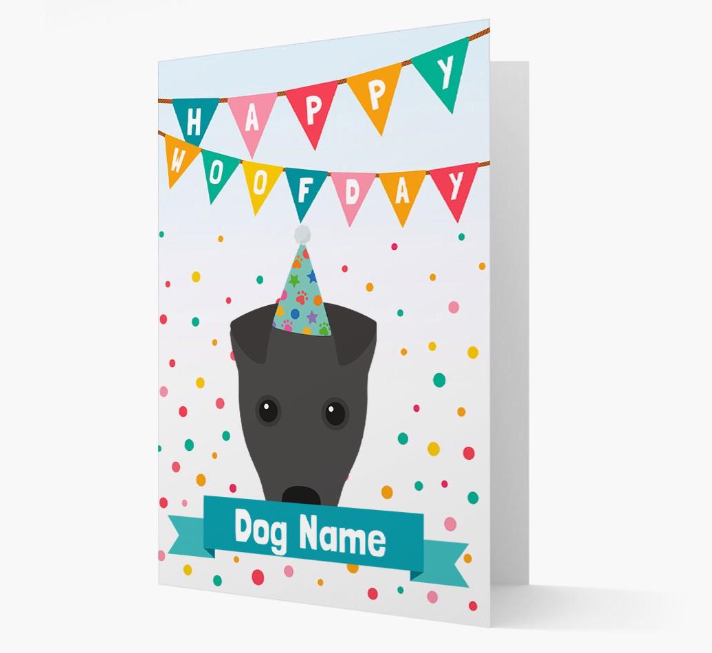 Personalized Card 'Happy Woofday {dogsName}' with {breedCommonName} Icon