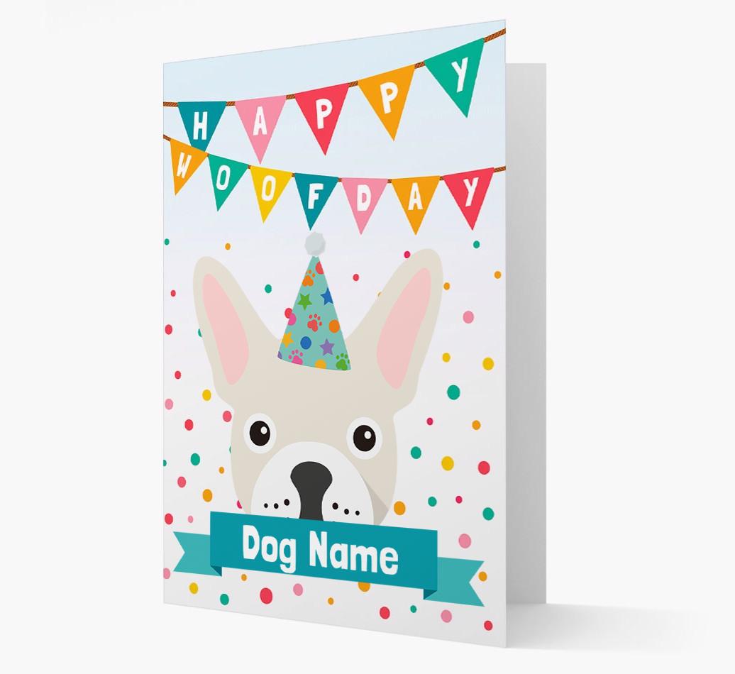 Personalized Card 'Happy Woofday {dogsName}' with {breedCommonName} Icon