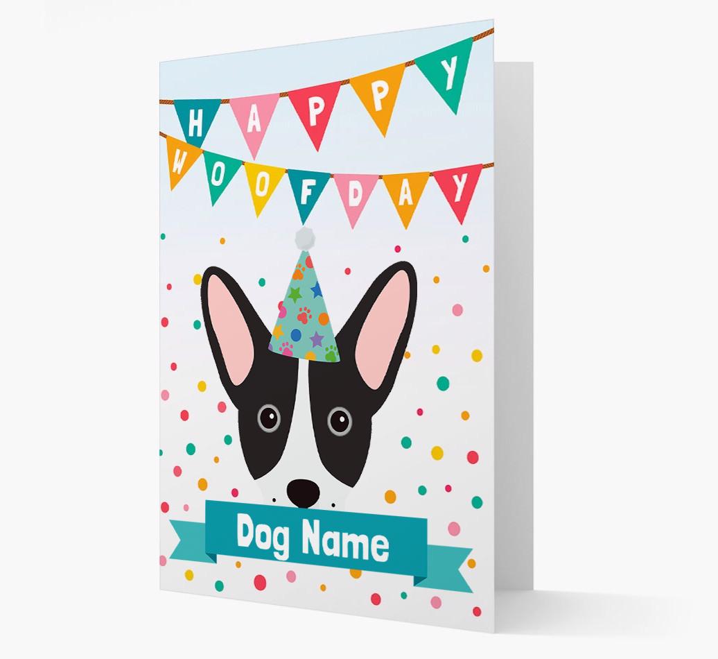 Personalized Card 'Happy Woofday {dogsName}' with {breedCommonName} Icon